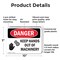Signmission Keep Hands Out Of Machinery Danger Sign, Plastic, 10in W x 7in L, 2PK OS-2PACK-DS-P-710-L-1394 - alternate 5